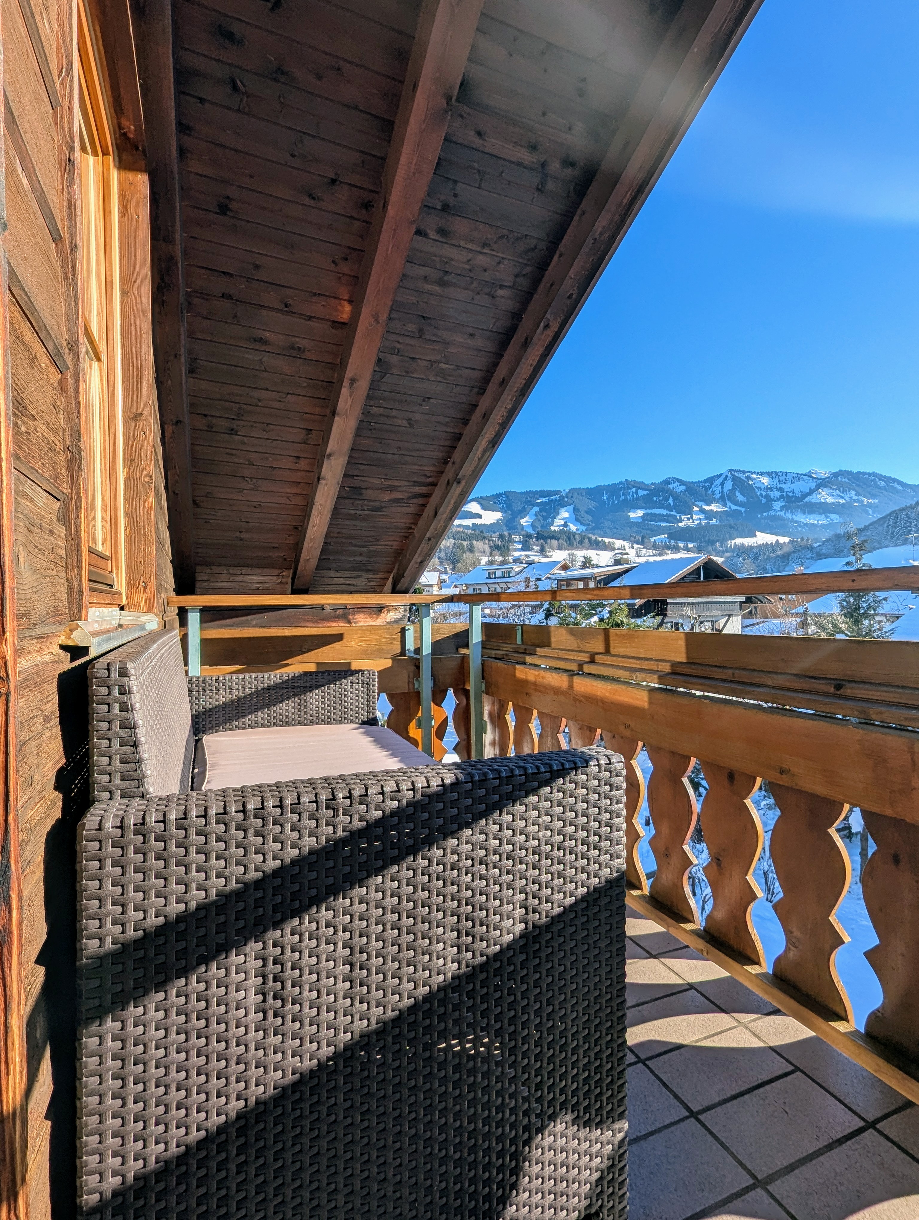 Balkon im Winter